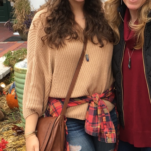 Free People Wide Neck Cropped Sweater - Picture 4 of 5